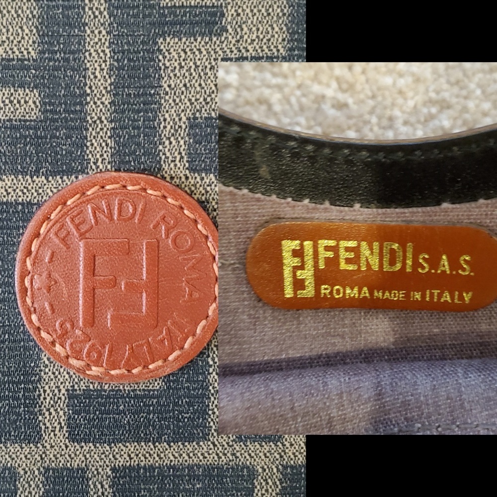 Zucca Fendi Shopper Tote Handbag Purse - Picture 3 of 8